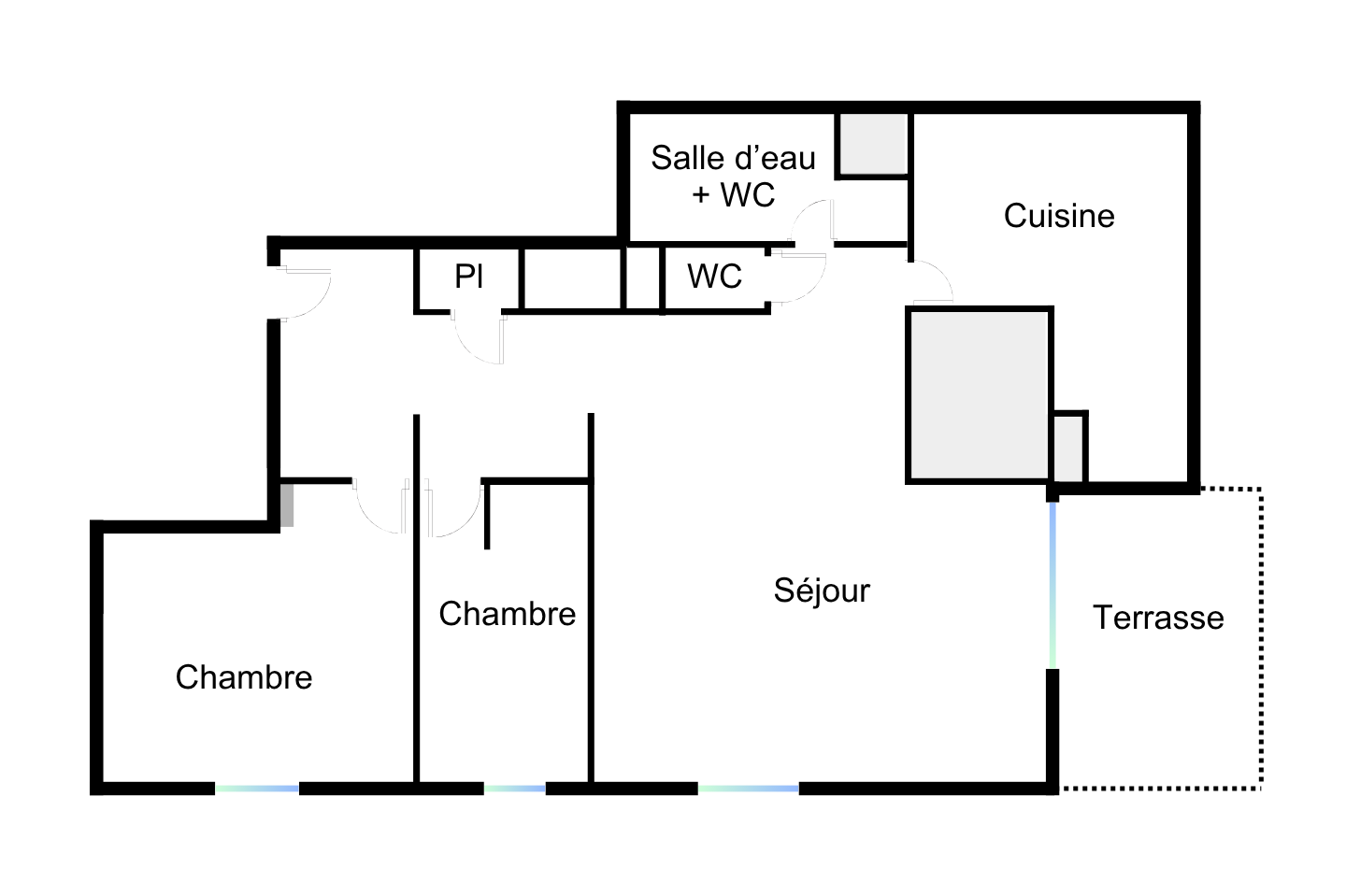 Appartement T3 de 81m2 + Terrasse à Sèvres
